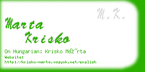 marta krisko business card